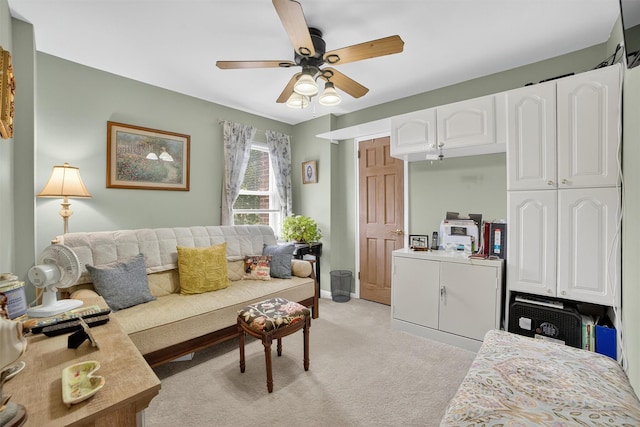 135 S Highland Ave Unit B5, Ossining, NY 10562 - living area with ceiling fan and light carpet