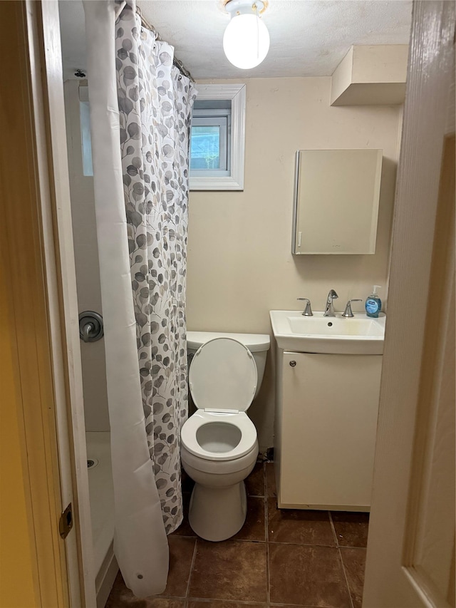 8 Lisa Dr, Dix Hills, NY 11746 - bathroom with vanity, tile patterned floors, and a shower with shower curtain