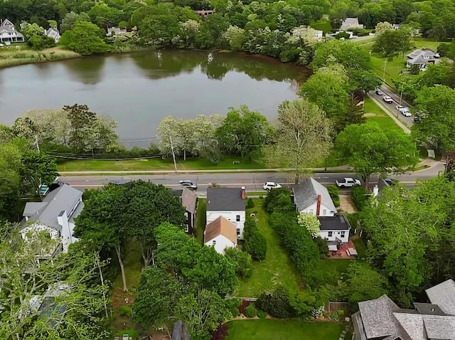 352 Main St, Sag Harbor, NY 11963 - aerial view of residential area featuring a nearby body of water