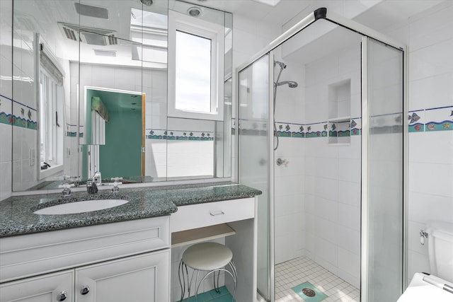 3337 Murdock Ave, Oceanside, NY 11572 - bathroom featuring vanity and a stall shower