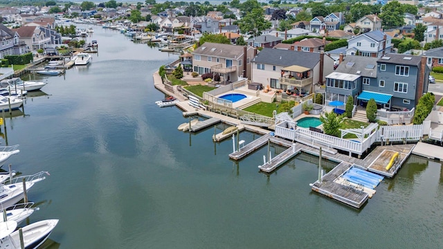 3337 Murdock Ave, Oceanside, NY 11572 - aerial view of residential area featuring a nearby body of water