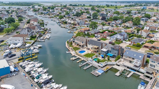 3337 Murdock Ave, Oceanside, NY 11572 - aerial view of property and surrounding area featuring a large body of water and nearby suburban area