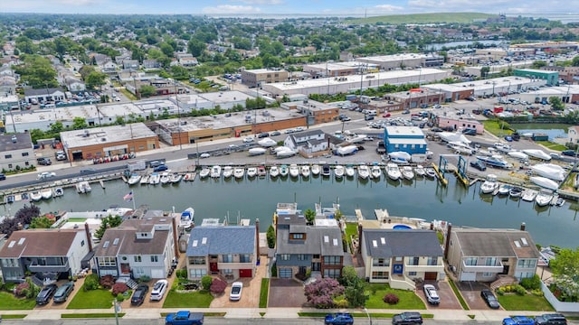 3337 Murdock Ave, Oceanside, NY 11572 - drone / aerial view of a marina and a nearby body of water
