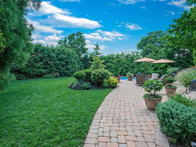 2000 Lake End Rd, Merrick, NY 11566 - view of green lawn with a patio area