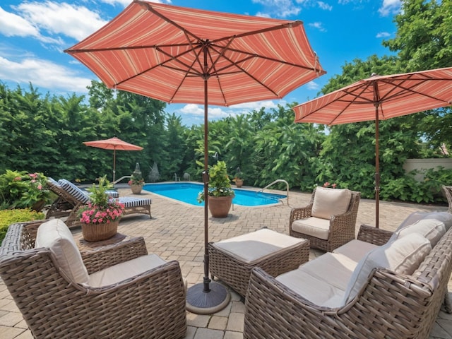 2000 Lake End Rd, Merrick, NY 11566 - swimming pool with an outdoor living space and a patio