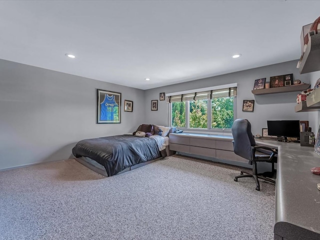 2000 Lake End Rd, Merrick, NY 11566 - bedroom with an office area, recessed lighting, and carpet
