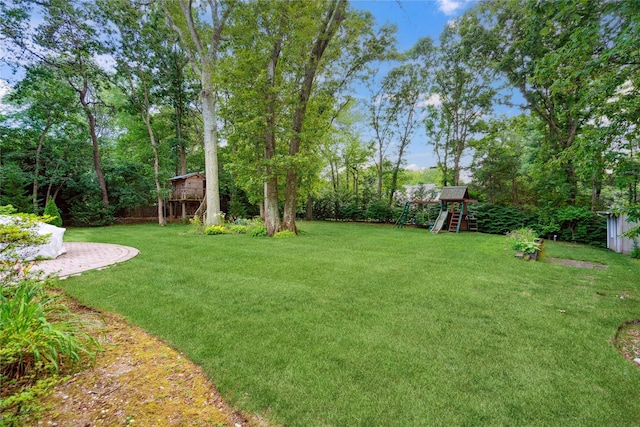 35 Stratford Ave, Dix Hills, NY 11746 - view of green lawn featuring a playground