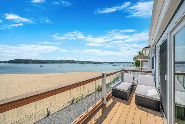 75 W Shore Rd Unit 4, Port Washington, NY 11050 - wooden terrace with a water view