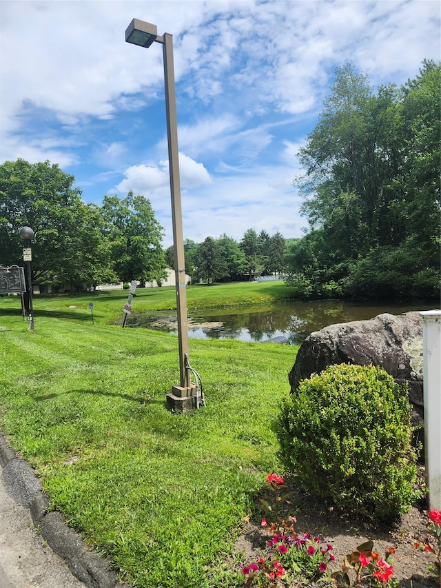 108 Village Rd Unit B, Jefferson Valley, NY 10598 - surrounding community with a lawn and a water view
