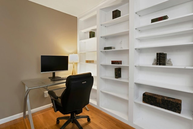 623 Heritage Hls Unit B, Somers, NY 10589 - office area featuring wood finished floors and baseboards