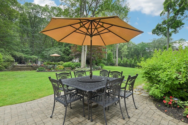 23 Alpine Way S, Huntington, NY 11746 - view of patio / terrace with outdoor dining space