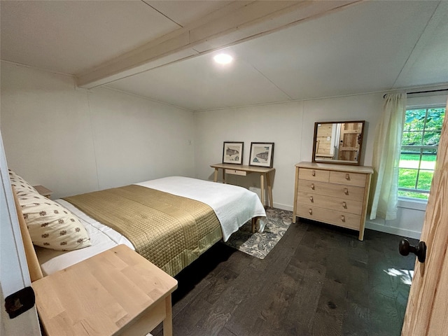 36 River St, Livingston Manor, NY 12758 - bedroom with wood finished floors and beam ceiling