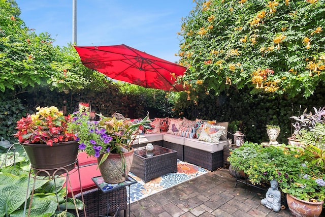 90-01 68th Ave, Forest Hills, NY 11375 - view of patio with an outdoor hangout area