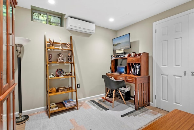90-01 68th Ave, Forest Hills, NY 11375 - office space with a wall unit AC, recessed lighting, and wood finished floors