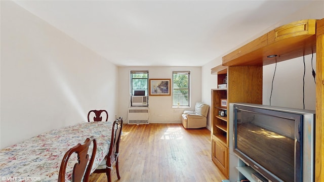 2190 Brigham St Unit 4B, Brooklyn, NY 11229 - interior space with radiator heating unit, light wood-style flooring, and cooling unit