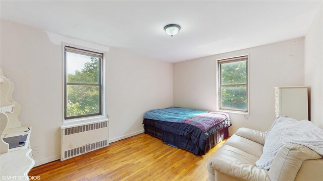 2190 Brigham St Unit 4B, Brooklyn, NY 11229 - bedroom featuring radiator heating unit and light wood-style flooring