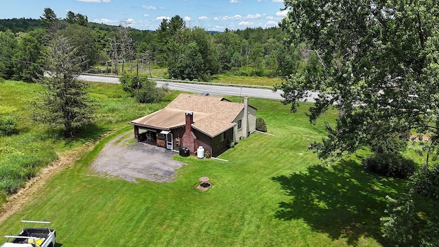 3027 State Route 17b, Cochecton, NY 12726 - aerial view of property and surrounding area with a heavily wooded area