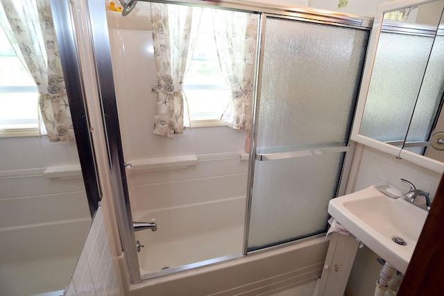 3027 State Route 17b, Cochecton, NY 12726 - bathroom featuring enclosed tub / shower combo and plenty of natural light