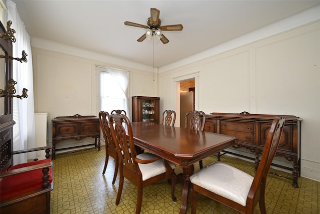 43-44 168th St, Flushing, NY 11358 - dining room with ceiling fan and light flooring