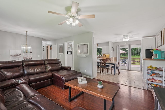 24 Wild Turkey Run, Wappingers Falls, NY 12590 - living room featuring ceiling fan and hardwood / wood-style flooring