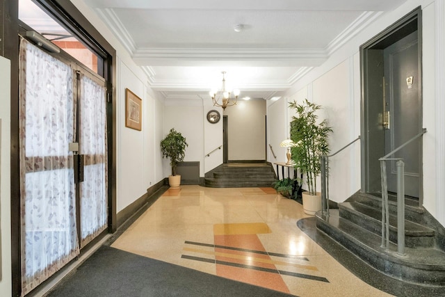 2962 Decatur Ave Unit 1C, Bronx, NY 10458 - community lobby with crown molding and stairway