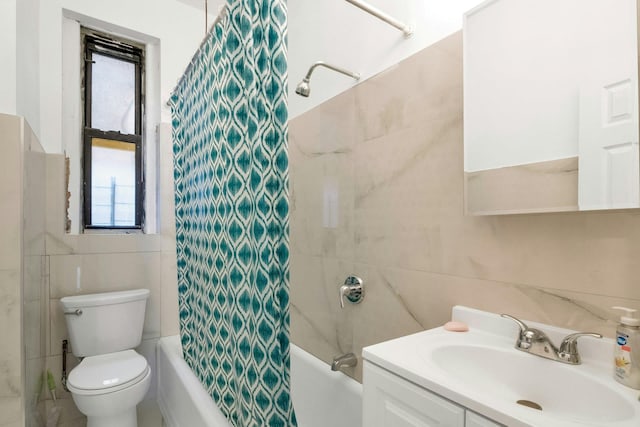 2962 Decatur Ave Unit 1C, Bronx, NY 10458 - full bath featuring tile walls, plenty of natural light, shower / bathtub combination with curtain, and vanity