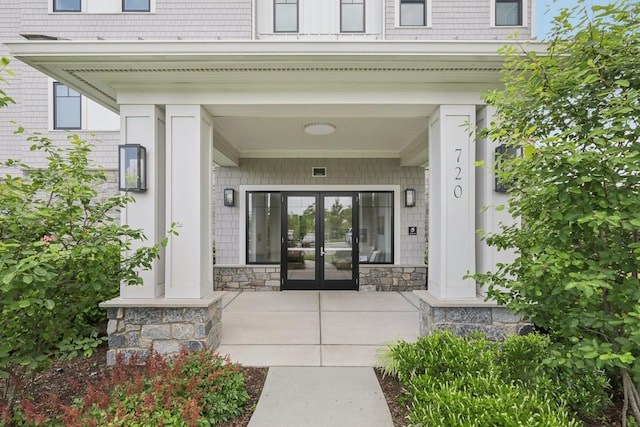 720 Davenport Ave Unit 3, New Rochelle, NY 10805 - entrance to property featuring french doors and stone siding
