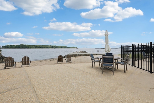 720 Davenport Ave Unit 3, New Rochelle, NY 10805 - view of patio / terrace with a water view and outdoor dining area
