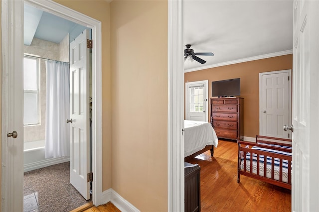 30 Clinton Pl Unit 2F, New Rochelle, NY 10801 - bedroom with baseboards and crown molding
