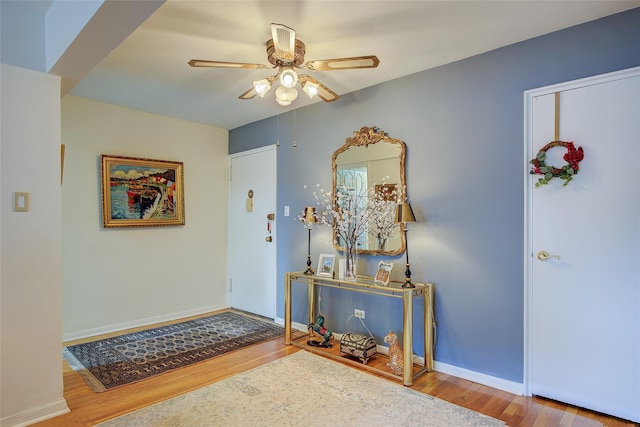 210-15 NW 23rd Ave Unit 3C, Bayside, NY 11360 - entryway featuring wood finished floors and ceiling fan