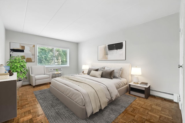 370 Central Park Ave Unit 3D, Scarsdale, NY 10583 - bedroom with a baseboard radiator and a baseboard heating unit