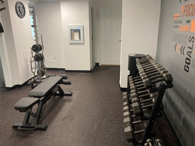370 Central Park Ave Unit 3D, Scarsdale, NY 10583 - exercise area featuring baseboards