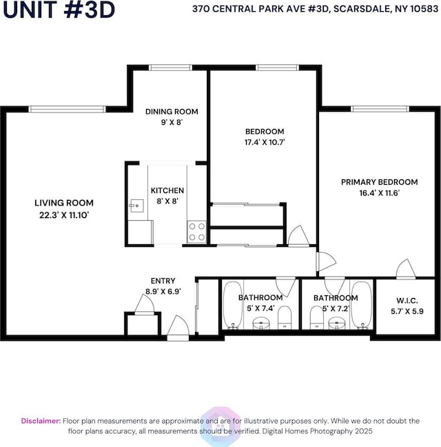 370 Central Park Ave Unit 3D, Scarsdale, NY 10583 - view of home floor plan