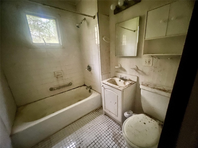 94 Sickle Rd, Wurtsboro, NY 12790 - full bath with vanity, shower / bathtub combination, and tile patterned floors