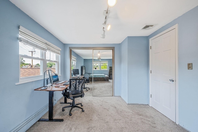 19 Buttercup Ln, Levittown, NY 11756 - office area with carpet floors and rail lighting