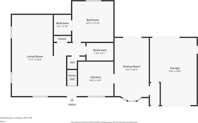 19 Buttercup Ln, Levittown, NY 11756 - view of room layout