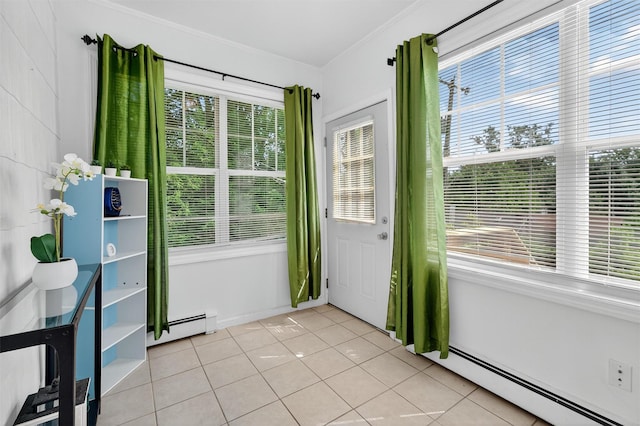 12 Lake Region Blvd, Monroe, NY 10950 - doorway featuring a baseboard heating unit and light tile patterned floors