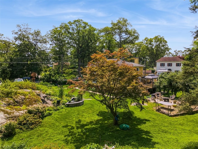 123 Pleasant Rd, Lake Peekskill, NY 10537 - view of grassy yard with a gazebo and a patio