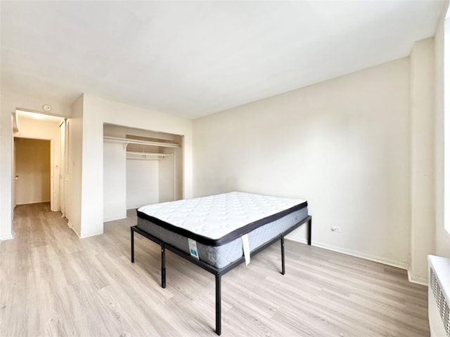 87-10 51st Ave Unit 3E, Elmhurst, NY 11373 - bedroom featuring light wood-style flooring and a closet