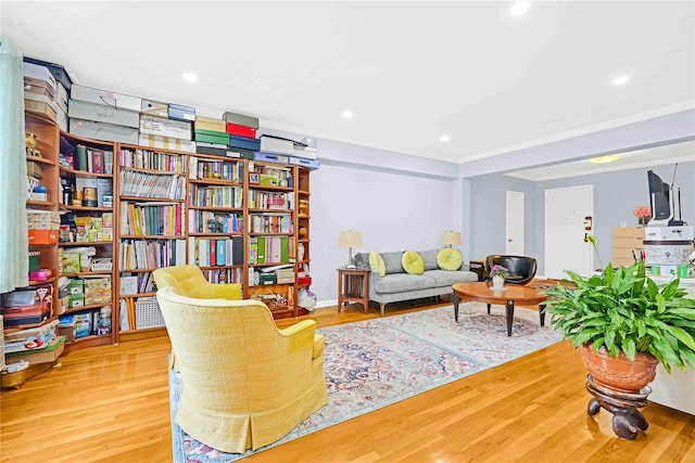 22424 Union Tpke Unit 3C, Oakland Gardens, NY 11364 - sitting room featuring wood finished floors and recessed lighting