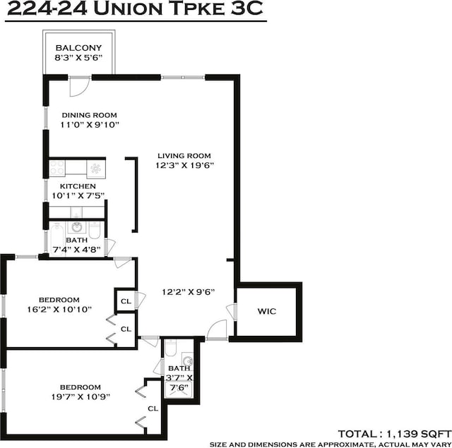 22424 Union Tpke Unit 3C, Oakland Gardens, NY 11364 - view of room layout