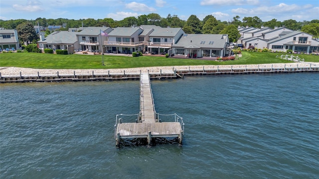 9 Captains Walk E, Bay Shore, NY 11706 - dock with a water view and a residential view
