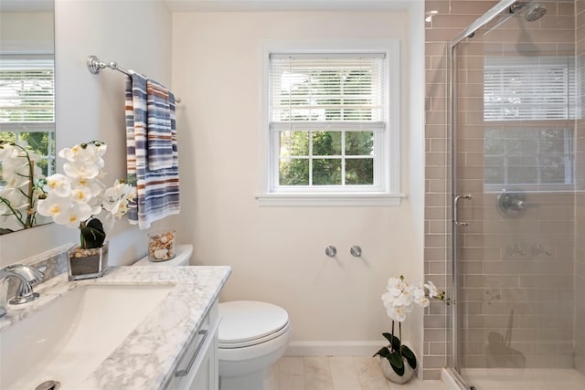 15 Le Britton St, Locust Valley, NY 11560 - full bath with vanity, a stall shower, and marble finish flooring