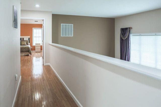 97 Reunion Rd, White Plains, NY 10603 - hall featuring wood-type flooring and recessed lighting