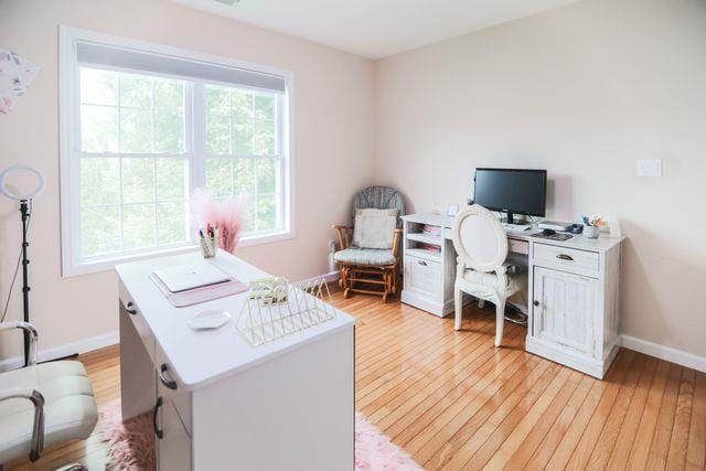 97 Reunion Rd, White Plains, NY 10603 - home office featuring light wood-style floors and baseboards