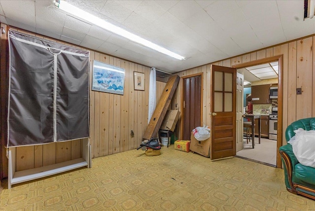 4026 Wickham Ave, Bronx, NY 10466 - finished below grade area featuring wooden walls