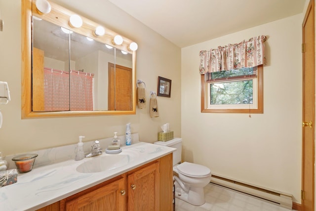 16 Canal Rd, Wurtsboro, NY 12790 - full bathroom with a baseboard radiator, vanity, and tile patterned floors