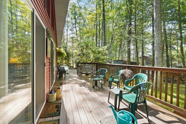 16 Canal Rd, Wurtsboro, NY 12790 - deck with view of wooded area