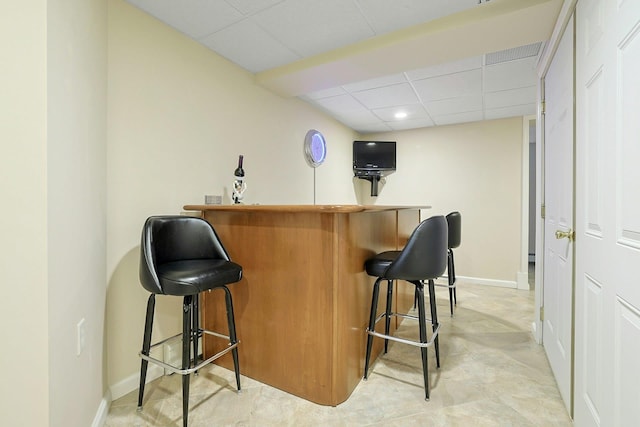 41 Cowdrey St, Yonkers, NY 10701 - indoor dry bar featuring a paneled ceiling and recessed lighting