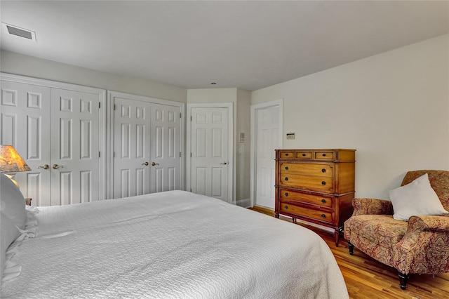 17 Singworth St, Oyster Bay, NY 11771 - bedroom featuring wood finished floors and two closets